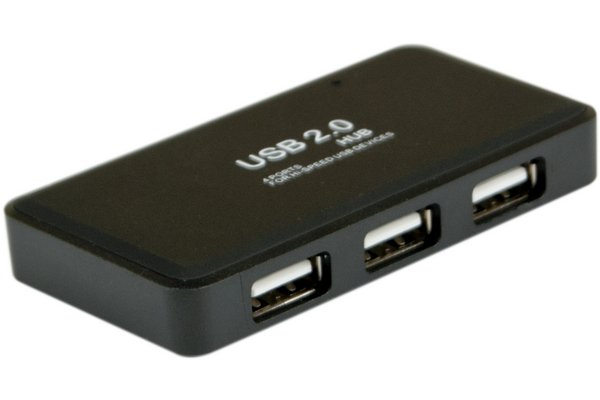 MINI USB2.0 HUB 4 PORTS - LED+ RET. CORD