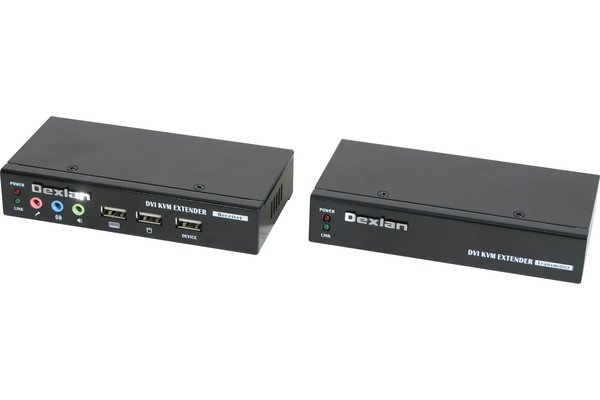 DEXLAN DVI USB KVM Extender with Audio & Microphone -50 M