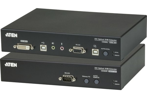 USB DVI Optical Fiber KVM Extender (600m)