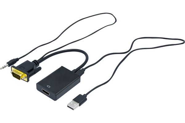 Mini VGA to HDMI Converter with Audio