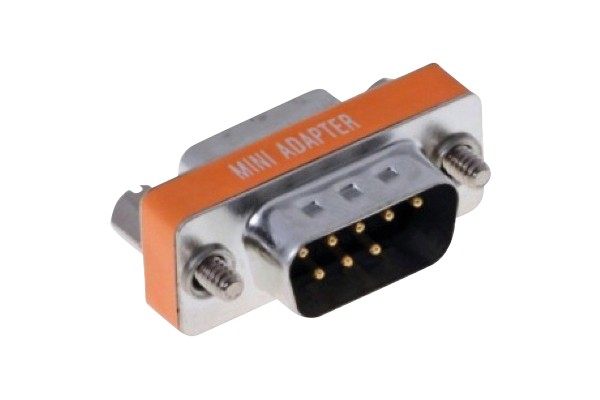 Mini Null modem adapter DB9 male/ female