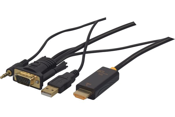 VGA + Audio to HDMI Adapter cord- 1,80 m