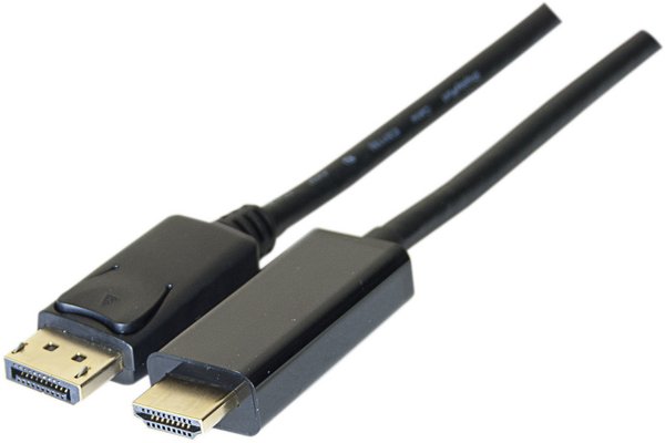 Displayport 1.2 Male to HDMI 2.0 Male Cable - 2 m