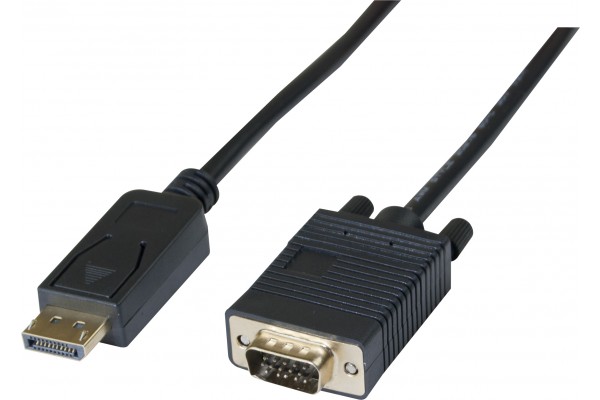 DisplayPort 1.1 to VGA cord Black- 2m