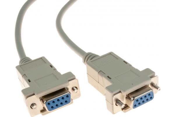DB9 female/ female null modem cord- 1.00 m