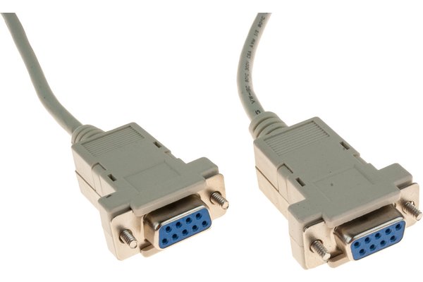 DB9 female/ female null modem serial transfer cord- 3 m