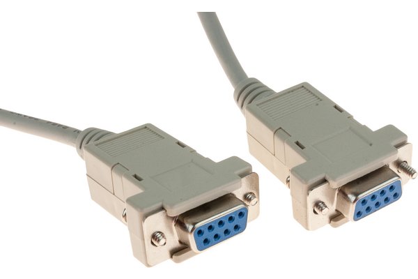 DB9 female/ female null modem serial transfer cord- 5 m