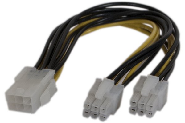 PCI Express 6-pin Y power cable- 15 cm