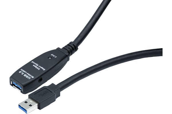 30m Long USB3.0 Type A M/ F booster cable -W/4 Chipset