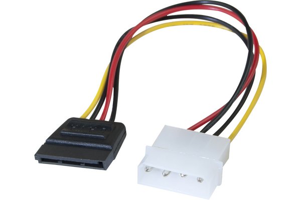 Molex to SATA power cable  - 20 cm