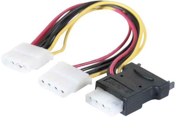 SATA to 3 x Molex power cable adapter- 30 cm