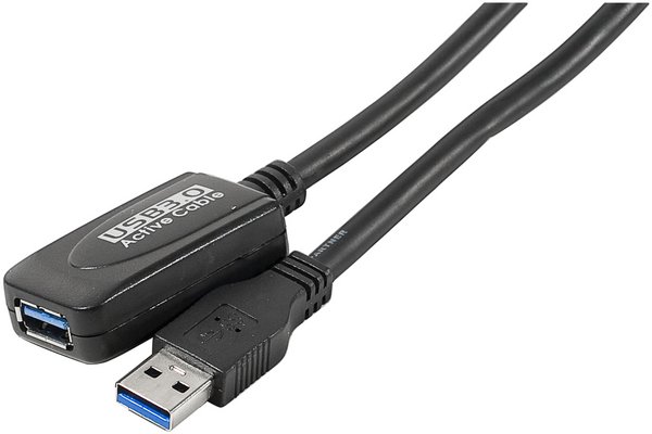 CABLE USB 3.0 Type A MALE-FEMALE With Booster Chip - 5 m