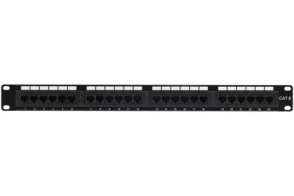 Patch Panel Cat 6 UTP 1U Equipped- 24 ports