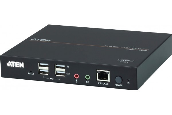 Dual HDMI KVM over IP Console Station          