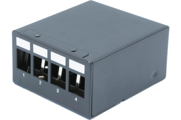 1U 4 ports STP blank patch panel w/ DIN kit