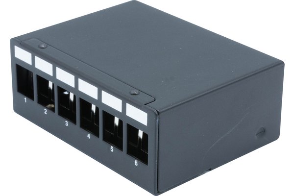 1U 6 ports STP blank patch panel w/ DIN kit