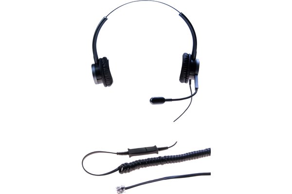 Dacomex perl binaural headset gooseneck noise cancel