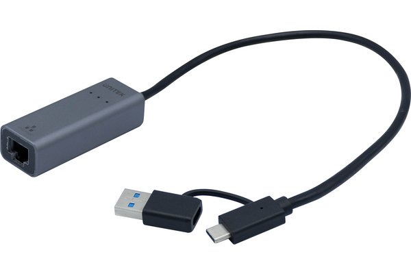 USB-CGIGABIT ETHERNET CONVERTER + USB Type-A PLUG ADAPTER