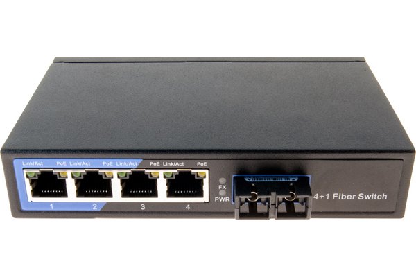 Ethernet Switch 4 x RJ45 10/100+ 100FX MM fiber SC 2 km