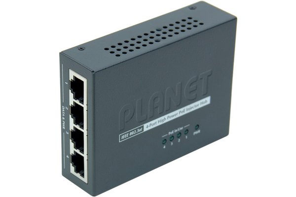 PLANET HPOE 460 POE INJECTOR HUB 4 X 802.3AT PORTS 120W