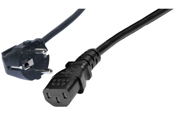 PC CEE7-C13 power cord Black- 3 m