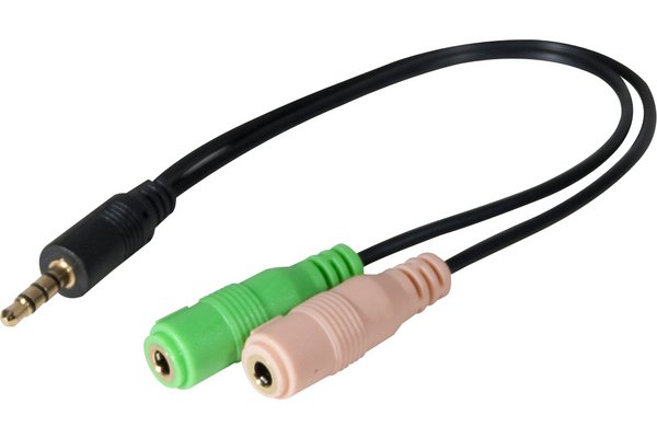 Audio adapter CTIA 3.5-mm jack to micro & headset PC99
