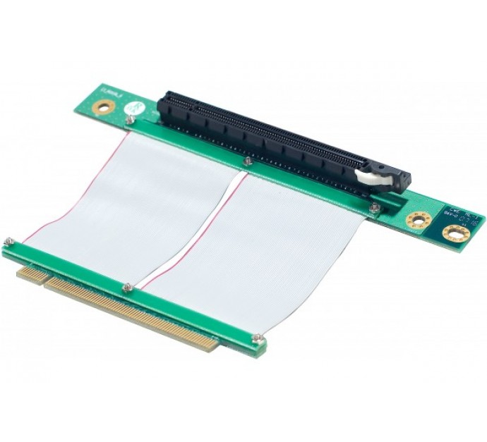 Riser for PCI express host adapter with ribbon cable