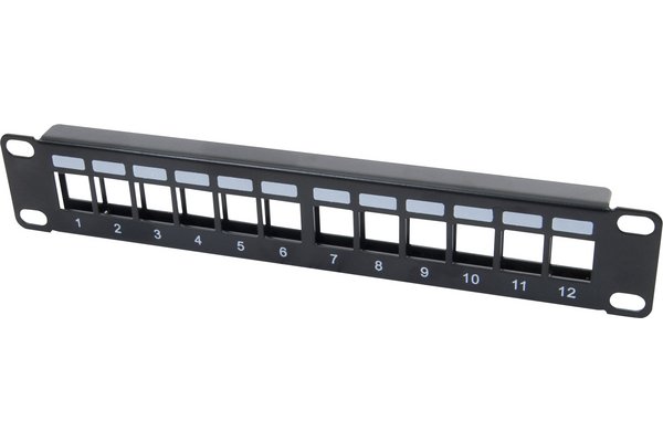 10   patch panel for keystones- 12 ports