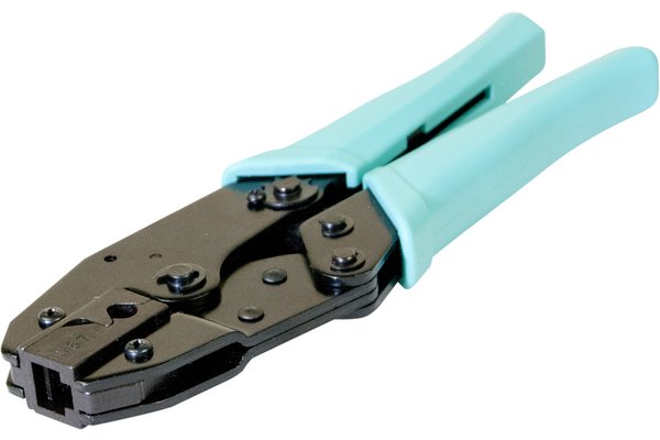 Crimping tool for RJ45 modular plug ratchet type