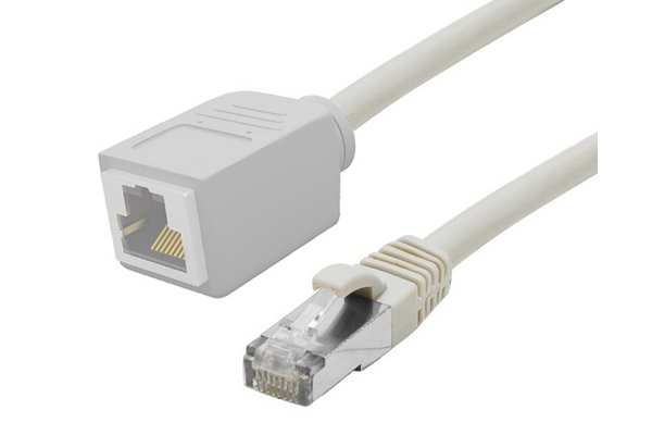CAT6A S/FTP EXTENSION PATCH CORD GREY 1M