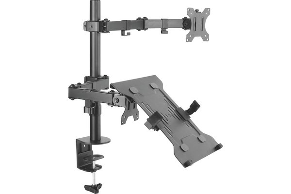 Economy double joint steel monitor arm