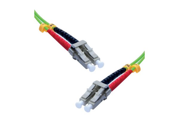 LC-UPC/LC-UPC duplex HD multi OM5 50/125 Fiber patch cable lime green - 3 m