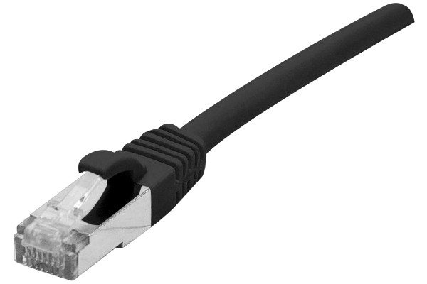 Cat6A RJ45 Outdoor patch cable S/FTP black - 0.5 m