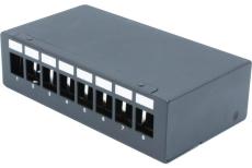 1U 8 ports STP blank patch panel w/ DIN kit