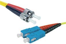 SC-UPC/ST-UPC duplex singlemode OS2 9/125 Fiber patch cable yellow - 2 m