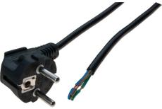 CEE7 power cord with stripped end black - 3M