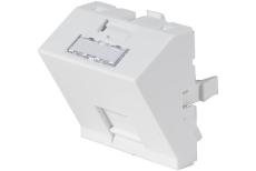 Wall plate with 30° angle for 1x RJ45 outlet- 45 x 45 mm