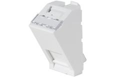 Wall plate with 30° for 1 x RJ45 outlet- 45 x 22,5