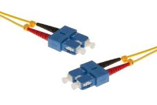SC-UPC/SC-UPC duplex HD single OS2 9/125 Fiber patch cable yellow - 50 m