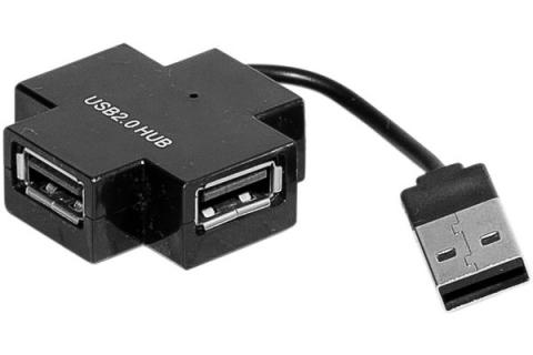 USB2.0 Black cross shaped Hub- 4 Ports