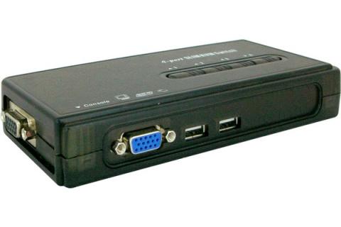 USB Pocket KVM with removable Cables- 4 Ports