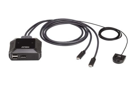 2-Port USB-C 4K DisplayPort KVM Switch