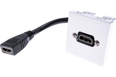 HDMI F/F Wallplate with 20-cm cord