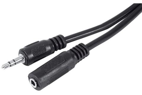 Stereo Extension cord 3.5mm Jack Black MF- 15 m