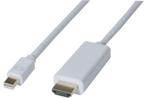 Mini DisplayPort 1.1 to HDMI adapter cord White- 3 m