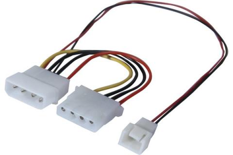Molex power adapter cable for fan-3 pins