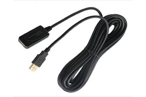 Long USB2.0 Type A M/ F booster cable - 5m 4 level cascade