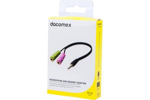 DACOMEX Microphone and headset to 3.5 mm jack adapter