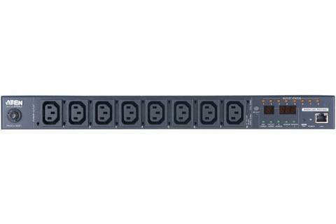 8-Port 1U ECO PDU Met. by bank, Sw by Outlet 8 x C13