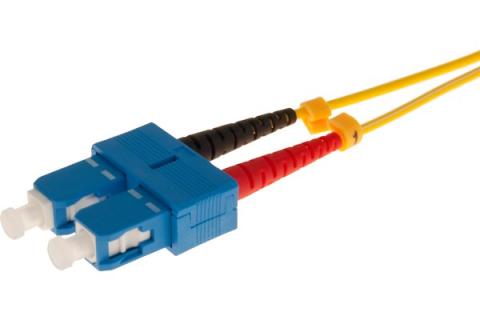 SC-UPC/SC-UPC duplex HD single OS2 9/125 Fiber patch cable yellow - 10 m